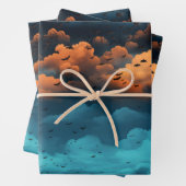 Türkis- und Orangenhimmelschlammkolonie Geschenkpapier Set (Beispiel)