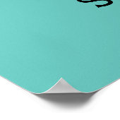 Türkis und Perlen Brautparty Poster (Ecke)