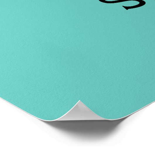 Türkis und Perlen Brautparty Poster (Ecke)