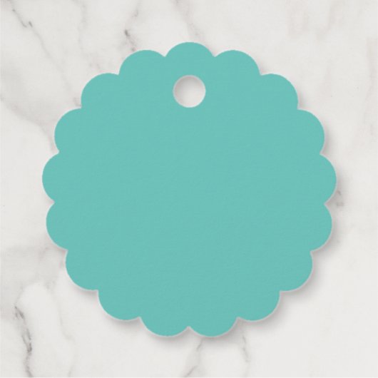 Türkis und Perlen Brautparty Vielen Dank Geschenkanhänger (Rückseite)