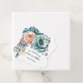 Türkis und Pfirsichfarben Diamantenhochzeit Geschenkanhänger (Beispiel)