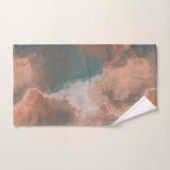 Türkis- und Pfirsichmarmor abstrakt Badhandtuch Set (Handtuch)