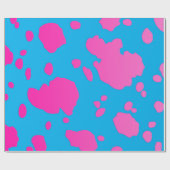 Türkis- und rosa Kuhstrümpfe, tierisch drucken Geschenkpapier (Flach)