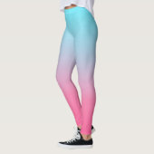 Türkis und Rosa Ombre Leggings (Links)