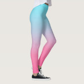 Türkis und Rosa Ombre Leggings (Rechts)