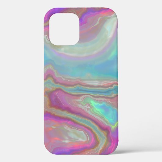 Türkis und Rosa Opal Agate Case-Mate iPhone Hülle (Rückseite)