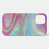 Türkis und Rosa Opal Agate Case-Mate iPhone Hülle (Rückseite (Horizontal))