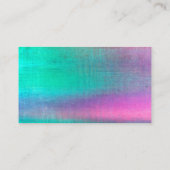 Türkis und rosa Wasserfarbe fett modern Visitenkarte (Rückseite)