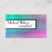Türkis und rosa Wasserfarbe fett modern Visitenkarte (Vorderseite)