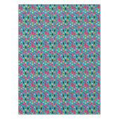 Türkis und rosa Würfel-Muster Tischdecke (Vorderseite)