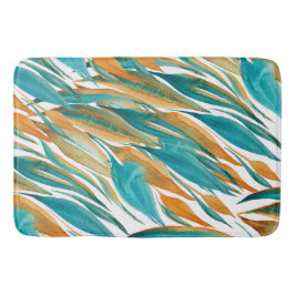 Türkis und Rost Fall Art Badematte