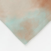 Türkis- und Rostmarmor Abstrakt Fleecedecke (Ecke)