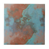 Türkis- und Rostmarmor Abstrakt Fliese (Vorderseite)