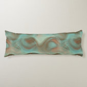 Türkis- und Rostmarmor Abstrakt Seitenschläferkissen (Vorderseite)