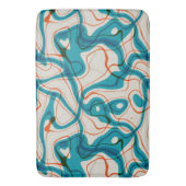 Türkis und Rot Wirbel Badematte (Vorderseite Vertikal)