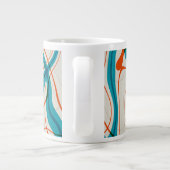 Türkis und Rot Wirbel Jumbo-Tasse (Rückseite)