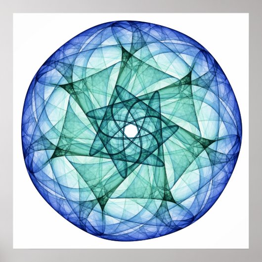 Türkis und Saphire Poster (Vorne)