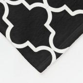 Türkis und Schwarz | Fleece Blanket (Ecke)