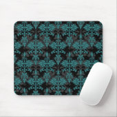 Türkis und schwarzer Damast Mousepad (Mit Mouse)