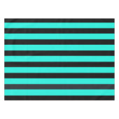 Türkis und schwarzer Streifen Tischdecke (Vorderseite (Horizontal))