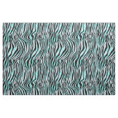 Türkis und Schwarzes Zebra Stoff (Fat Quarter (45,7 x 55,9 cm))