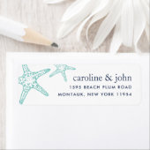 Türkis- und Seesterne-Rücksendeadresse (Insitu)