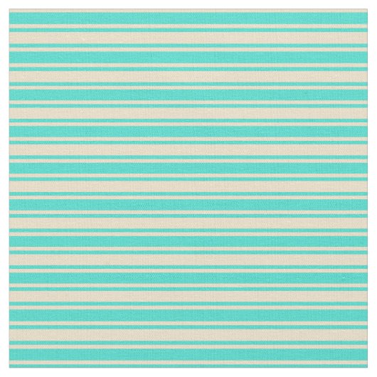 Türkis- und Tan-Linde-Muster Stoff (Nahaufnahme)