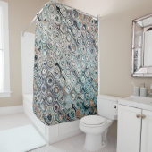 Türkis- und Tanzirkel Duschvorhang (Beispiel)