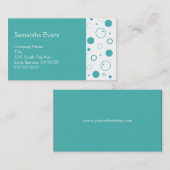 Türkis und Weiß-Blasen-Visitenkarte Visitenkarte (Vorne/Hinten)