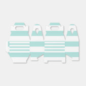 Türkis und weiß, breit, horizontal gestreift geschenkschachtel (Ungefaltet)