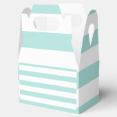 Türkis und weiß, breit, horizontal gestreift geschenkschachtel (Geöffnet)