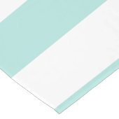 Türkis und weiß, breit, horizontal gestreift kurzer tischläufer (Ecke)