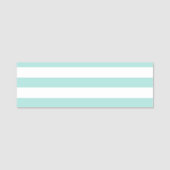 Türkis und weiß, breit, horizontal gestreift namensschild (Vorderseite)