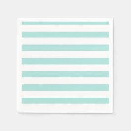 Türkis und weiß, breit, horizontal gestreift serviette