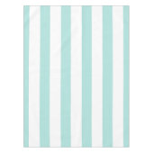 Türkis und weiß, breit, horizontal gestreift tischdecke (Vorderseite)