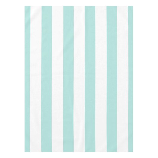 Türkis und weiß, breit, horizontal gestreift tischdecke (Vorderseite)
