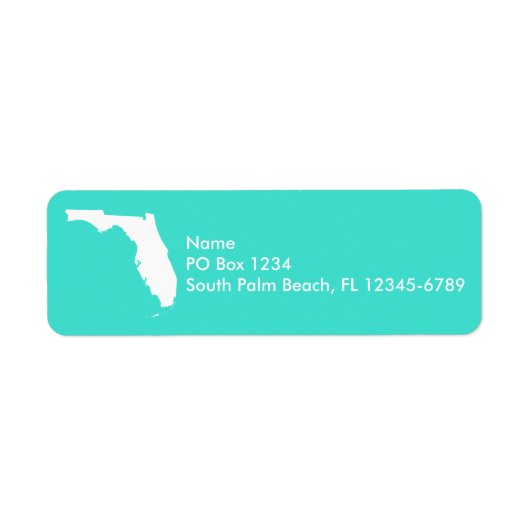 Türkis und Weiß Florida Personalisiert (Vorne)