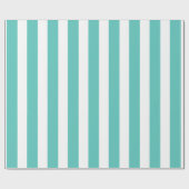 Türkis und weiß gestreift geschenkpapier (Flach)