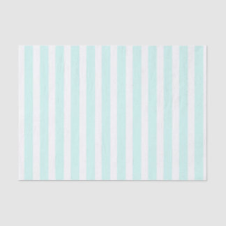 Türkis und weiß gestreifter Boho Seidenpapier