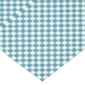 Türkis und Weiß Gingham Tischdecke (Schrägansicht)