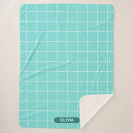 Türkis und Weiß im Gitter Sherpadecke