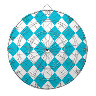 Türkis und Weiß Raute Dartscheibe