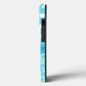 Türkis und Weiß und Ladybug Case-Mate iPhone Hülle (Rückseite / Links)