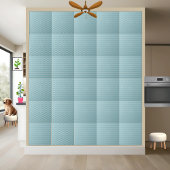 Türkis und weiß Zickzack - Moderner Zigzag Fliese