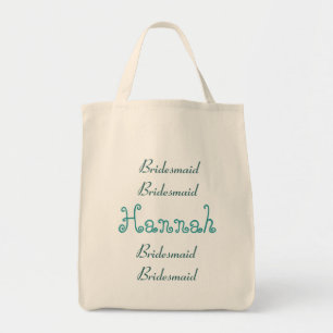 Türkis und weiße Brautjungfern-Hochzeits-Tasche Tragetasche
