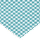 Türkis und weißer Gingham Tischdecke (Schrägansicht)