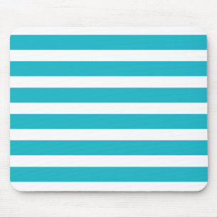 Türkis-und weißer Streifen-Seesommer Mousepad