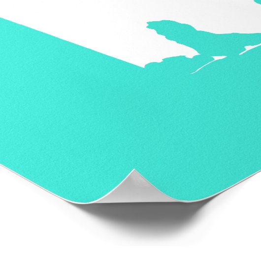 Türkis und Weißes Alabama Poster (Ecke)