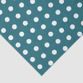 Türkis- und Weißpolka-Punkte Seidenpapier (Ausschnitt)