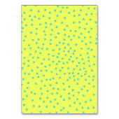 Türkis- und Zitronensommer-Tischnummer Tischnummer (Rückseite)